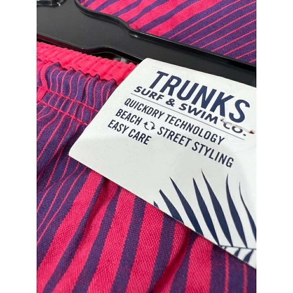 New TRUNKS SURF & SWIM CO. Sano Contrast Premium Swim Trunks Size L MSR…